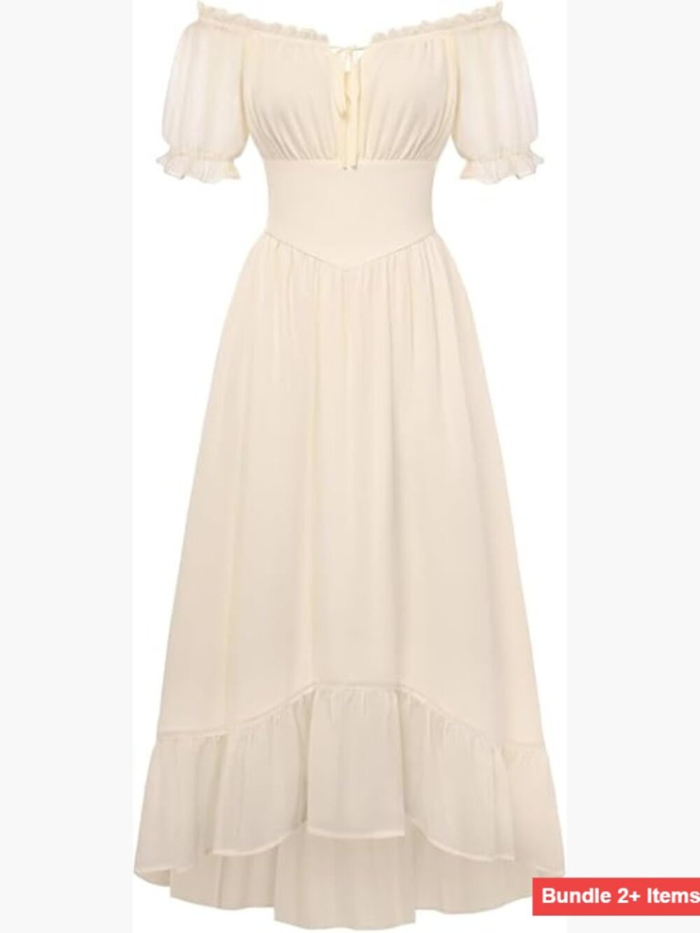 Puff Sleeve Off Shoulder Corset Dress Maxi Formal Summer Lightweight